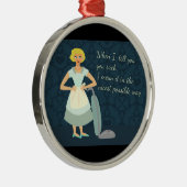 Ornement Rond Argenté Je t'aime, vous sucez (Droite)