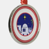 Ornement Rond Argenté Jesse Tree Bethlehem #1 (Droite)