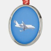 Ornement Rond Argenté jet privé. (Gauche)