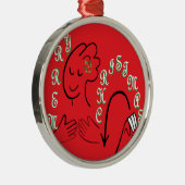 Ornement Rond Argenté Joyeux Noël d'ASL (Droite)