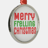 Ornement Rond Argenté Joyeux Noël de Frelling ! (Droite)