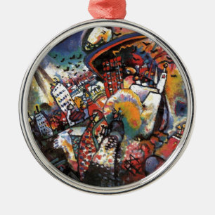 Ornement Rond Argenté Kandinsky Moscou I Cityscape peinture Abstraite
