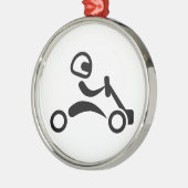 Ornement Rond Argenté Kart (Gauche)