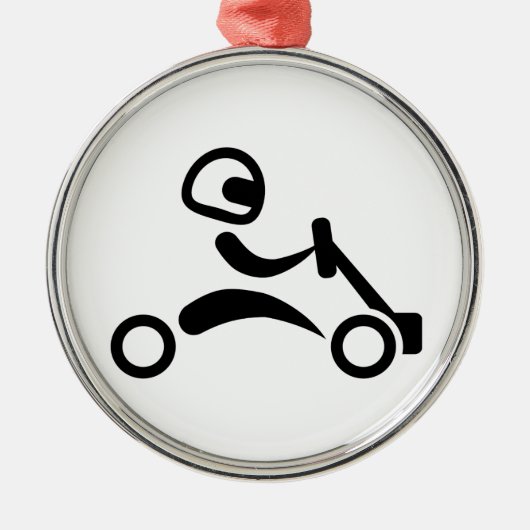 Ornement Rond Argenté Kart (Devant)