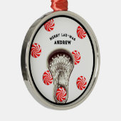 Ornement Rond Argenté Lacrosse Collectif (Droite)