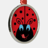 Ornement Rond Argenté Ladybug (Droite)
