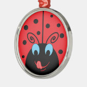 Ornement Rond Argenté Ladybug (Gauche)