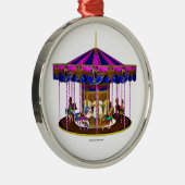 Ornement Rond Argenté Le carrousel rose (Droite)