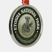 Ornement Rond Argenté Le Parc national d'Etosha (Droite)