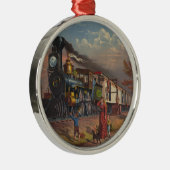 Ornement Rond Argenté Le train rapide de service postal de courrier à (Droite)