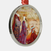 Ornement Rond Argenté Les trois rois (Droite)