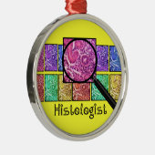 Ornement Rond Argenté L'Histologue Dons Des Cellules Magnifiées Concepti (Droite)