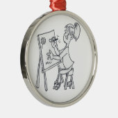 Ornement Rond Argenté L'ornement d'artiste (Droite)