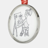 Ornement Rond Argenté L'ornement d'artiste (Gauche)