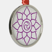 Ornement Rond Argenté Mandala (Droite)