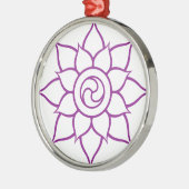 Ornement Rond Argenté Mandala (Gauche)