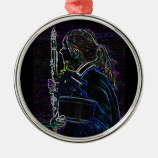 Ornement Rond Argenté Marching Clarinetist Premium Round Orament