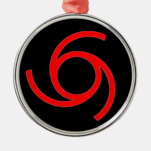 ORNEMENT ROND ARGENTÉ MARQUE DU DIABLE (Devant)