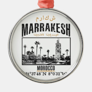 Ornement Rond Argenté Marrakech