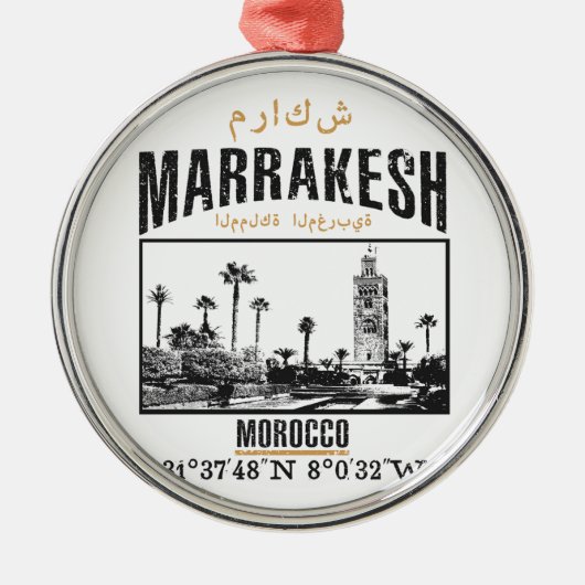 Ornement Rond Argenté Marrakech (Devant)