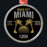 Ornement Rond Argenté Miami<br><div class="desc">Miami</div>