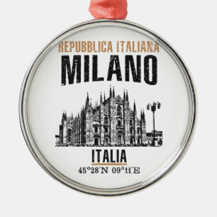 Ornement Rond Argenté Milan