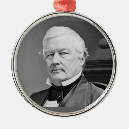 Ornement Rond Argenté Millard Fillmore 13e président (Devant)