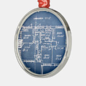 Ornement Rond Argenté Modèles de Chambre (Gauche)