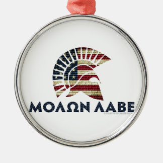 Ornement Rond Argenté Molon Labe !
