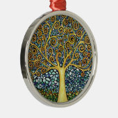 Ornement Rond Argenté Mon arbre de la vie (Droite)