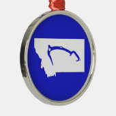 Ornement Rond Argenté Montée de glace Montana (Droite)