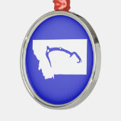 Ornement Rond Argenté Montée de glace Montana (Gauche)