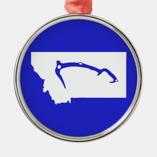 Ornement Rond Argenté Montée de glace Montana (Devant)