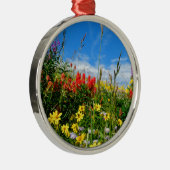 Ornement Rond Argenté Mt. Fleur sauvage (Droite)