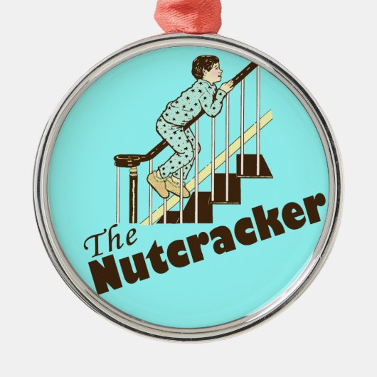 Ornement Rond Argenté Noël drôle (Devant)