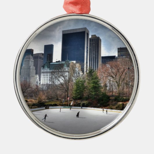 ORNEMENT ROND ARGENTÉ NYC (Devant)