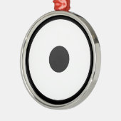 Ornement Rond Argenté Oeil de serpent (Gauche)