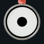 Ornement Rond Argenté Oeil de serpent<br><div class="desc">This KAMON est called 'Janome' au Japon.</div>