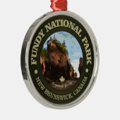 Ornement Rond Argenté Parc national de Fundy (Droite)