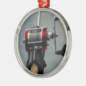 Ornement Rond Argenté Pêche terminée (Gauche)