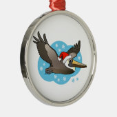 Ornement Rond Argenté Père Noël Peli (Droite)