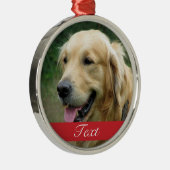 Ornement Rond Argenté Photo faite sur commande d'animal familier de (Droite)