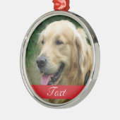 Ornement Rond Argenté Photo faite sur commande d'animal familier de (Gauche)