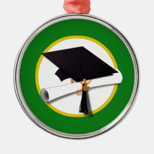 Ornement Rond Argenté Plafond de diplôme avec diplôme - Arrière - plan v