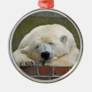 Ornement Rond Argenté PolarBear20150501