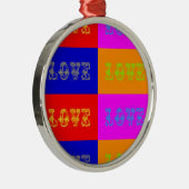 Ornement Rond Argenté Pop Art Love (Droite)