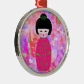 Ornement Rond Argenté Poupées (Droite)