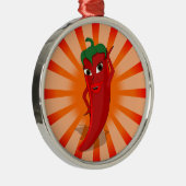 Ornement Rond Argenté Red Pepper Superstar (Droite)
