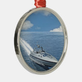 Ornement Rond Argenté Régate de vitesse en avant (Droite)