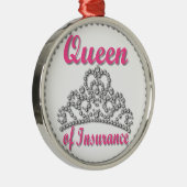 Ornement Rond Argenté Reine d'assurance (Droite)